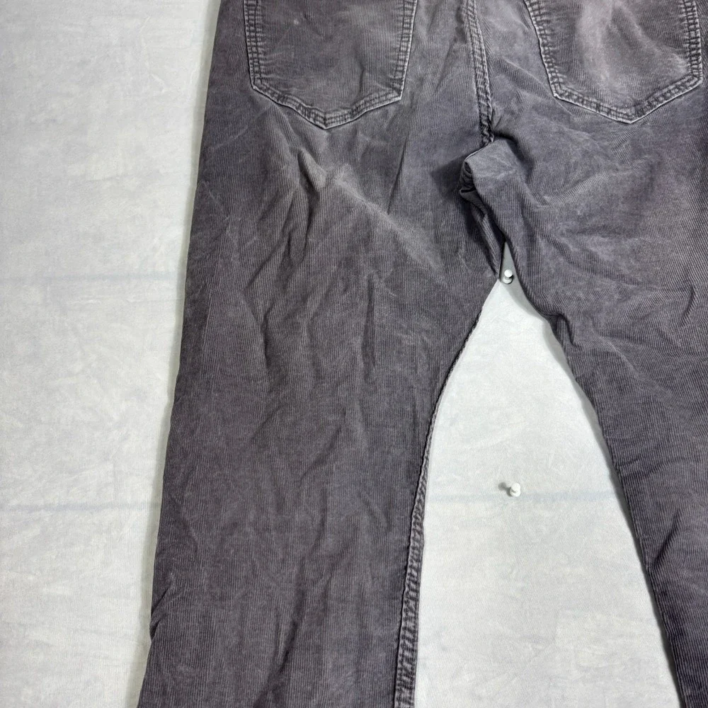 Banana Republic Mens Corduroy Pants Gray Slim‎ Fit Straight Leg Size 36x30